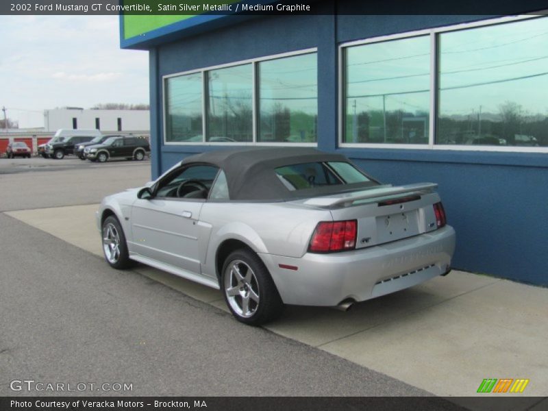 Satin Silver Metallic / Medium Graphite 2002 Ford Mustang GT Convertible