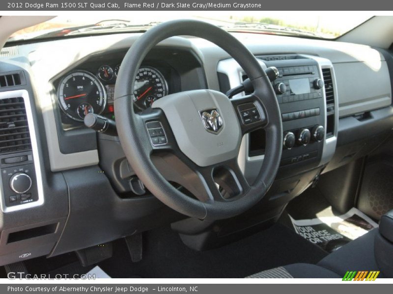 Flame Red / Dark Slate Gray/Medium Graystone 2012 Dodge Ram 1500 SLT Quad Cab