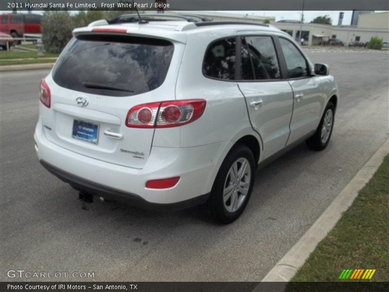 Frost White Pearl / Beige 2011 Hyundai Santa Fe Limited