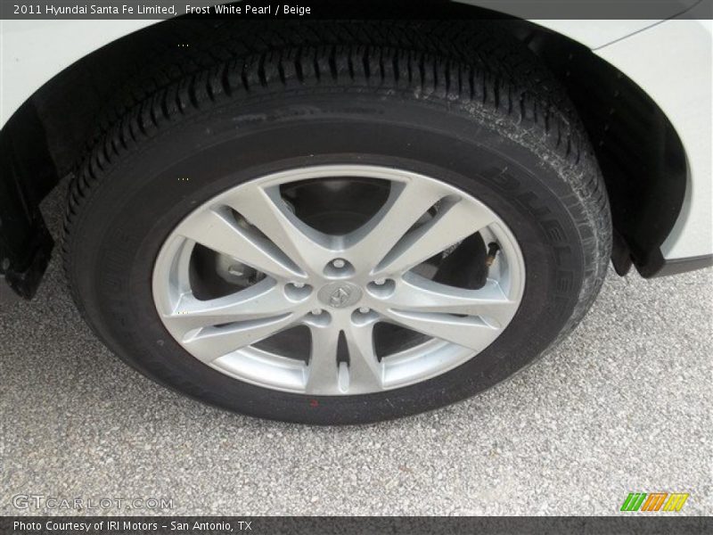 Frost White Pearl / Beige 2011 Hyundai Santa Fe Limited