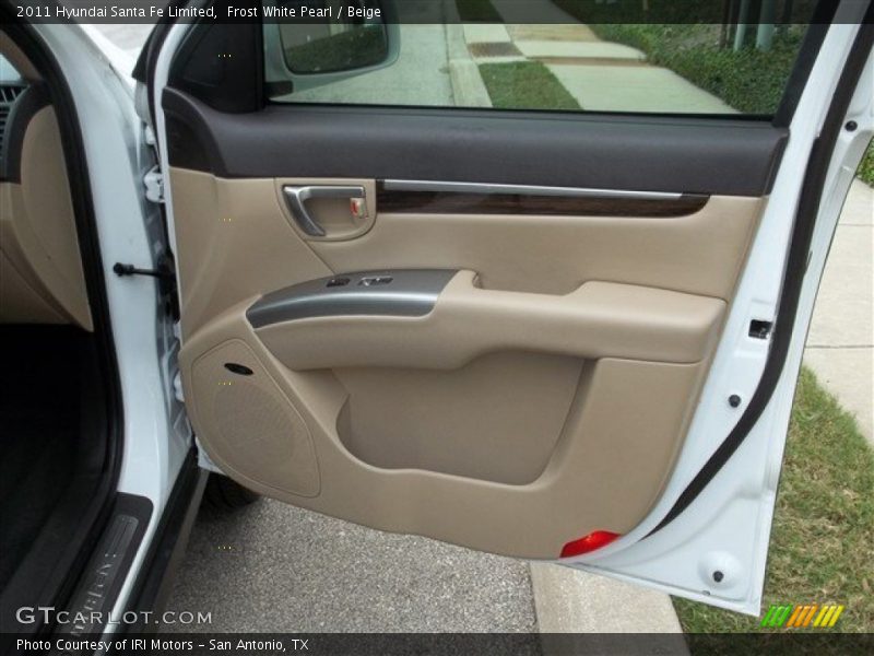 Frost White Pearl / Beige 2011 Hyundai Santa Fe Limited