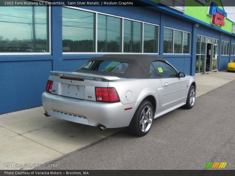 Satin Silver Metallic / Medium Graphite 2002 Ford Mustang GT Convertible