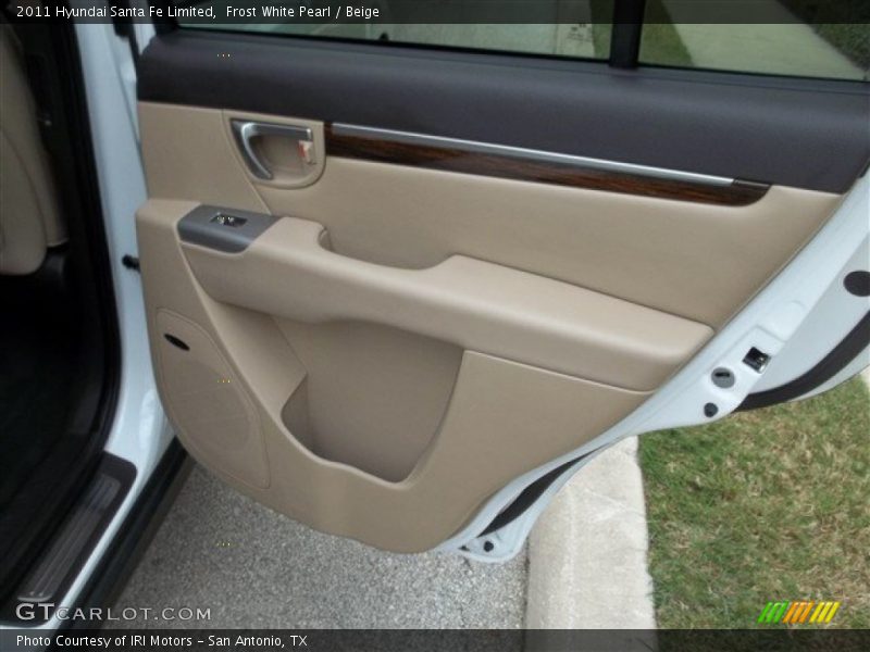 Frost White Pearl / Beige 2011 Hyundai Santa Fe Limited
