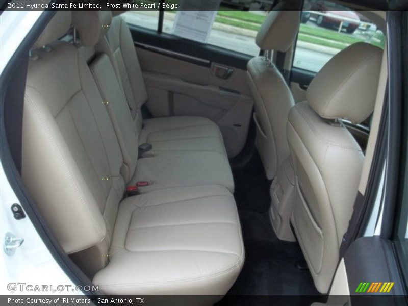 Frost White Pearl / Beige 2011 Hyundai Santa Fe Limited