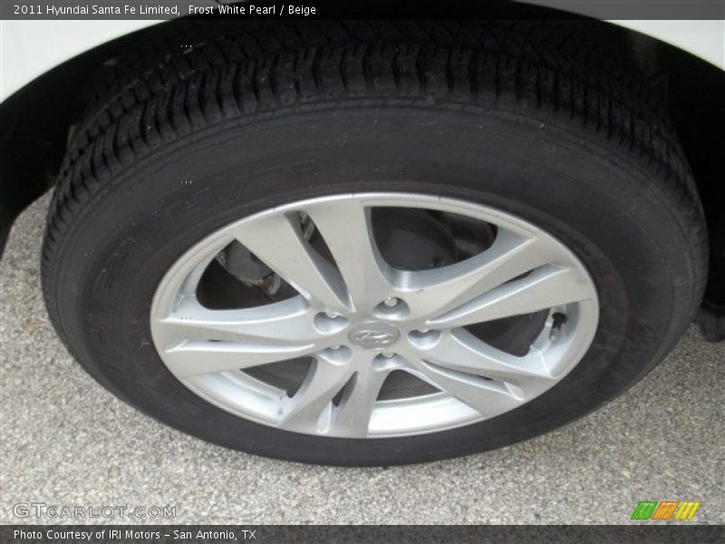 Frost White Pearl / Beige 2011 Hyundai Santa Fe Limited