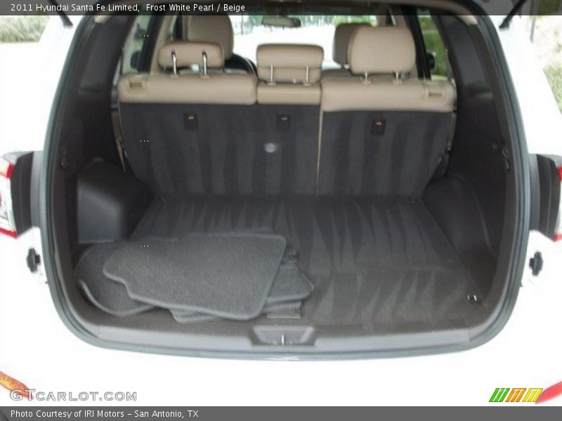 Frost White Pearl / Beige 2011 Hyundai Santa Fe Limited