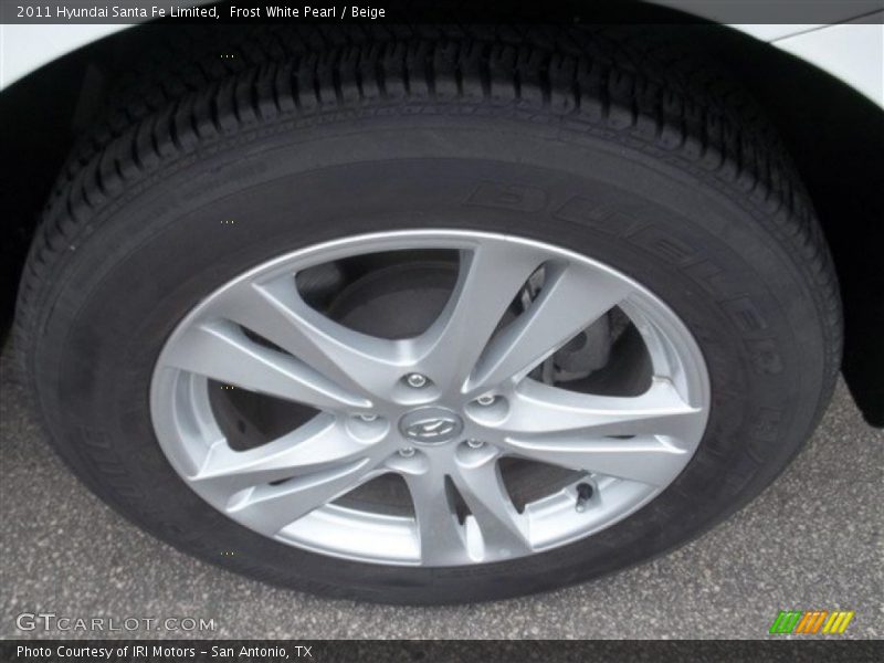 Frost White Pearl / Beige 2011 Hyundai Santa Fe Limited