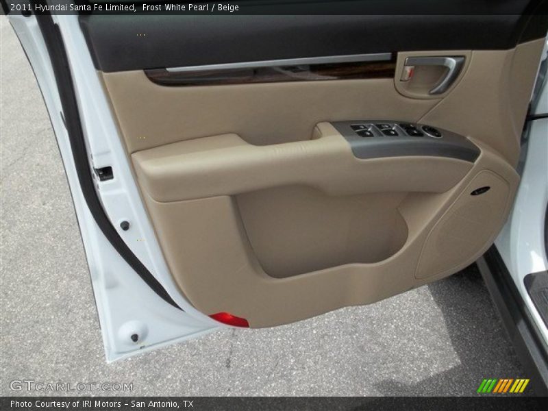 Frost White Pearl / Beige 2011 Hyundai Santa Fe Limited