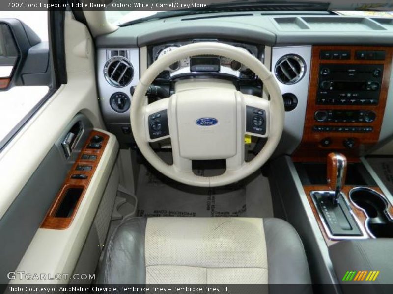 Oxford White / Camel/Grey Stone 2007 Ford Expedition Eddie Bauer