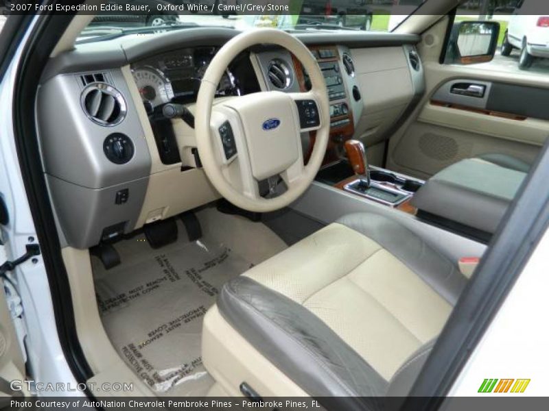 Oxford White / Camel/Grey Stone 2007 Ford Expedition Eddie Bauer
