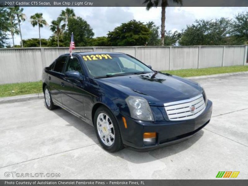 Blue Chip / Light Gray 2007 Cadillac CTS Sedan