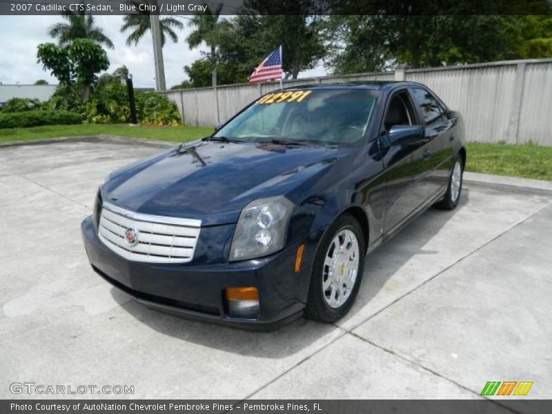 Blue Chip / Light Gray 2007 Cadillac CTS Sedan