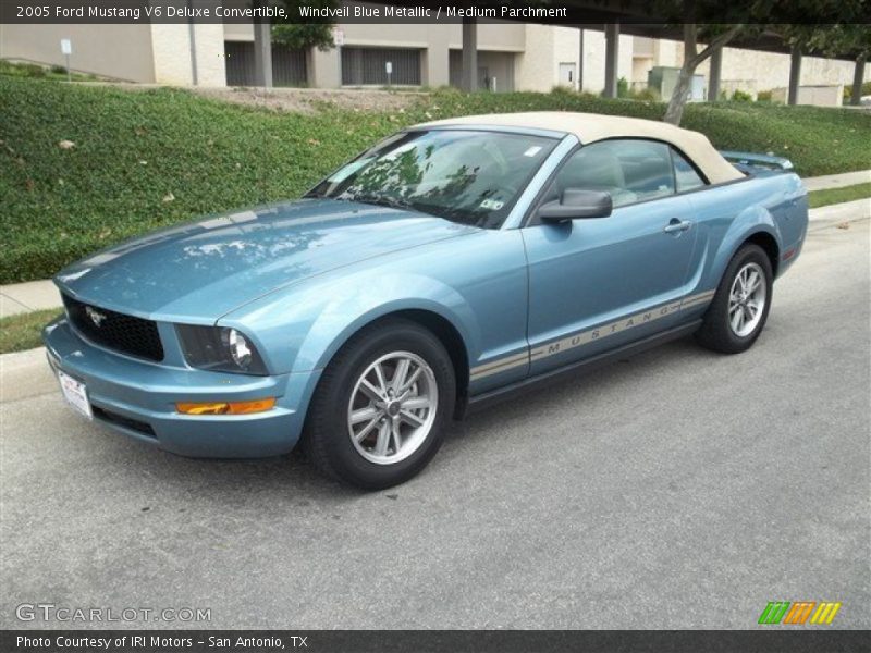 Windveil Blue Metallic / Medium Parchment 2005 Ford Mustang V6 Deluxe Convertible