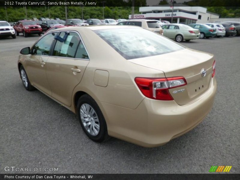 Sandy Beach Metallic / Ivory 2012 Toyota Camry LE