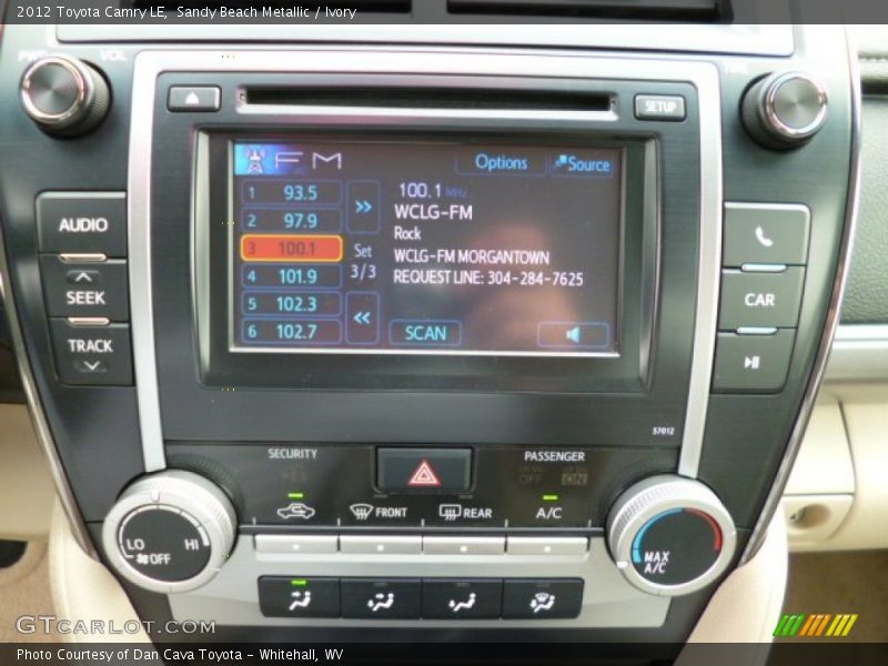 Sandy Beach Metallic / Ivory 2012 Toyota Camry LE