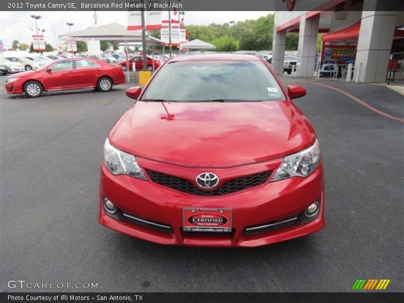 Barcelona Red Metallic / Black/Ash 2012 Toyota Camry SE