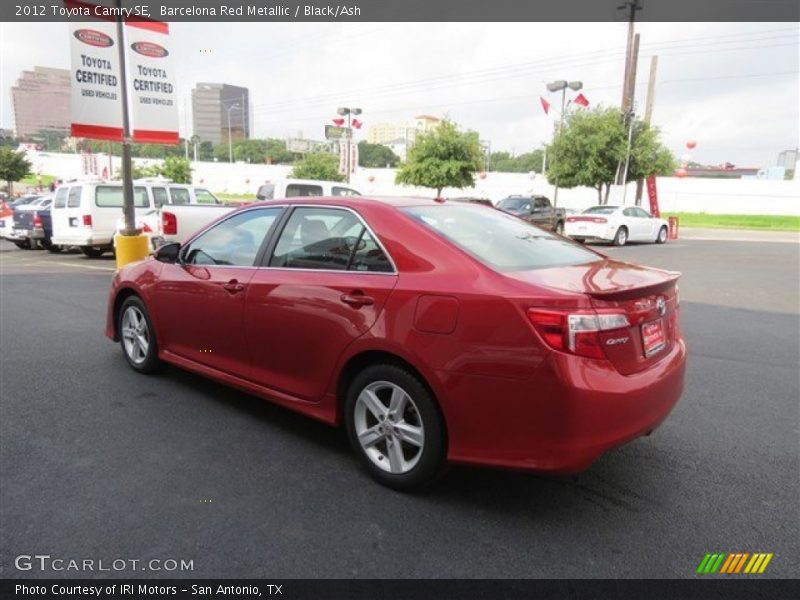 Barcelona Red Metallic / Black/Ash 2012 Toyota Camry SE