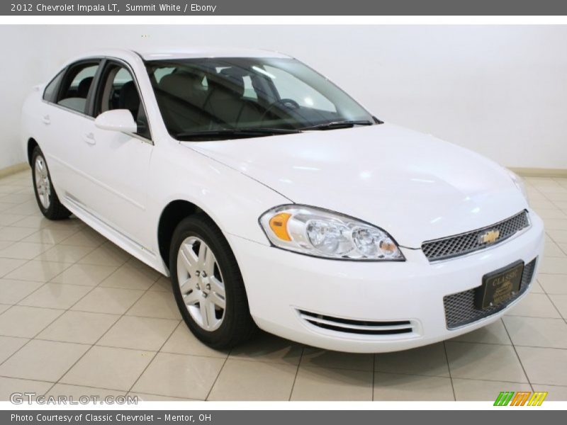 Summit White / Ebony 2012 Chevrolet Impala LT