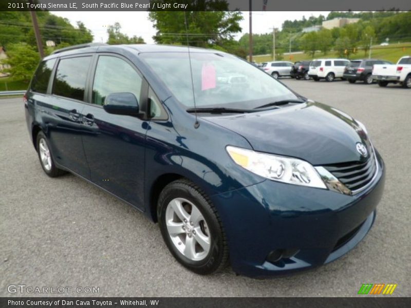South Pacific Blue Pearl / Light Gray 2011 Toyota Sienna LE