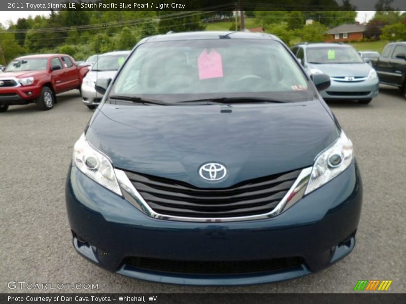 South Pacific Blue Pearl / Light Gray 2011 Toyota Sienna LE