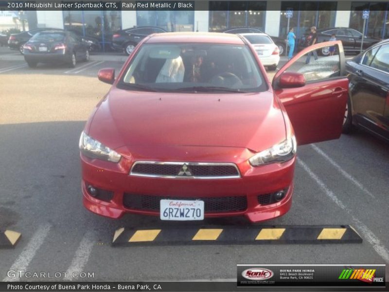 Rally Red Metallic / Black 2010 Mitsubishi Lancer Sportback GTS