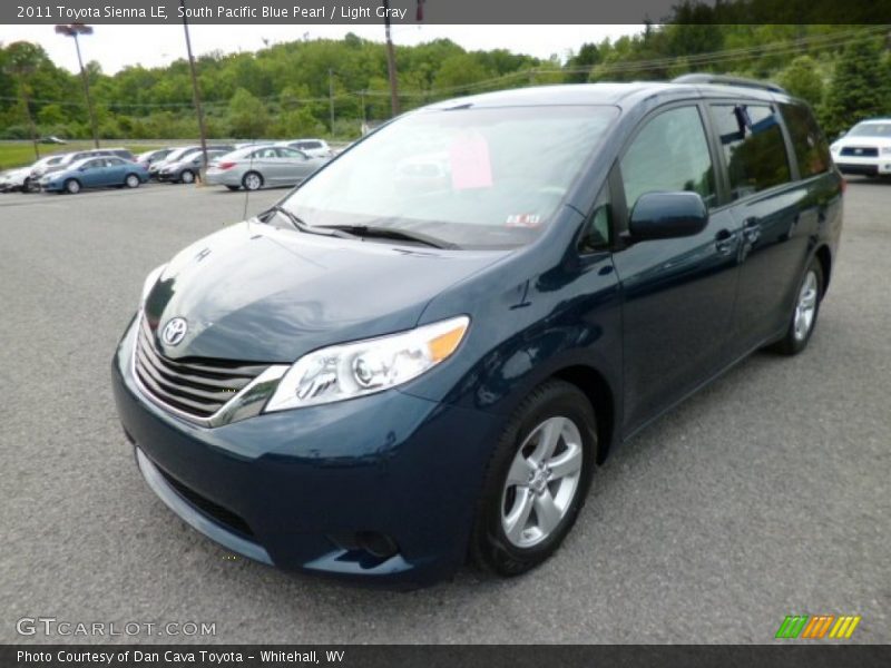 South Pacific Blue Pearl / Light Gray 2011 Toyota Sienna LE