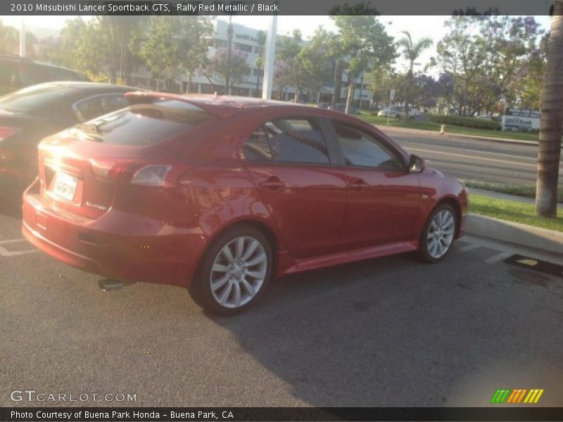 Rally Red Metallic / Black 2010 Mitsubishi Lancer Sportback GTS