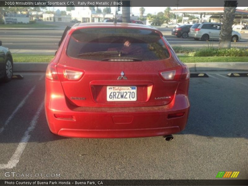 Rally Red Metallic / Black 2010 Mitsubishi Lancer Sportback GTS