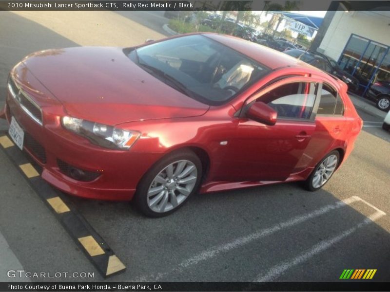 Rally Red Metallic / Black 2010 Mitsubishi Lancer Sportback GTS