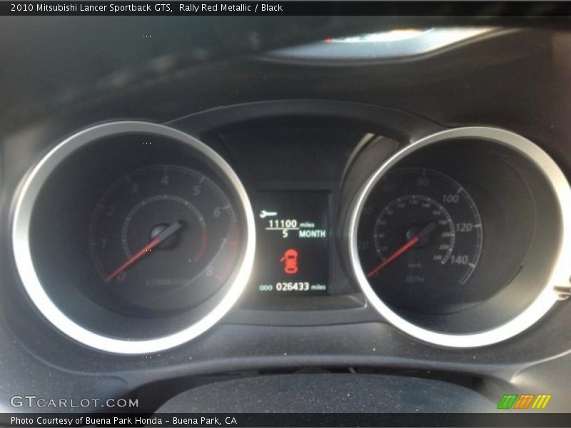 Rally Red Metallic / Black 2010 Mitsubishi Lancer Sportback GTS