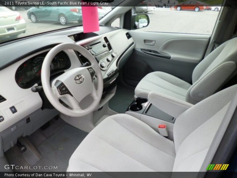 South Pacific Blue Pearl / Light Gray 2011 Toyota Sienna LE