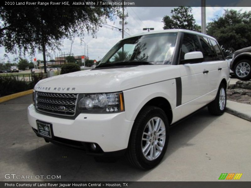 Alaska White / Tan/Arabica Brown 2010 Land Rover Range Rover HSE