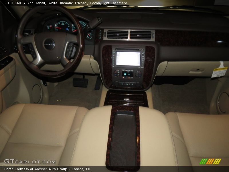 White Diamond Tricoat / Cocoa/Light Cashmere 2013 GMC Yukon Denali