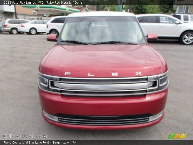 Ruby Red Metallic / Dune 2013 Ford Flex Limited AWD