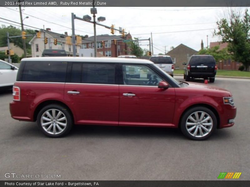 Ruby Red Metallic / Dune 2013 Ford Flex Limited AWD