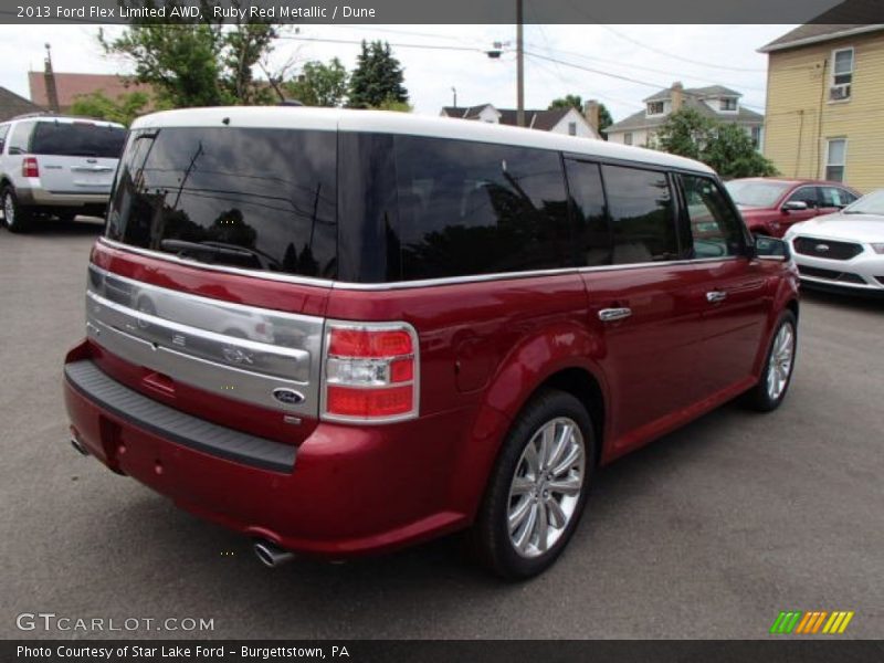 Ruby Red Metallic / Dune 2013 Ford Flex Limited AWD