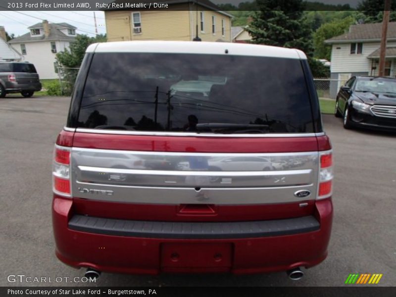 Ruby Red Metallic / Dune 2013 Ford Flex Limited AWD
