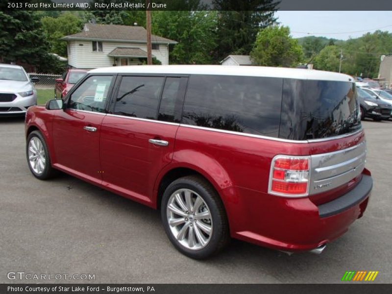 Ruby Red Metallic / Dune 2013 Ford Flex Limited AWD