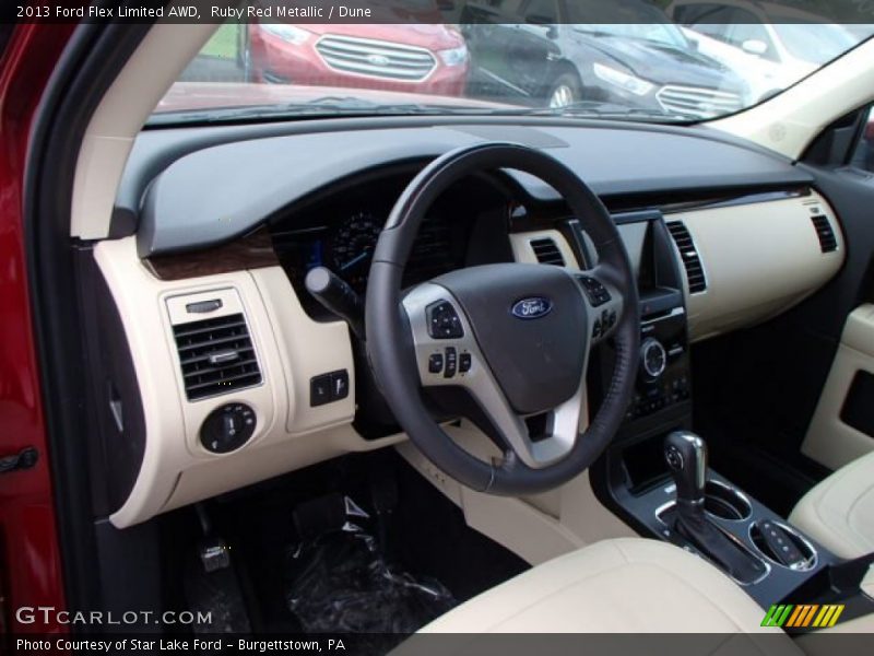 Ruby Red Metallic / Dune 2013 Ford Flex Limited AWD