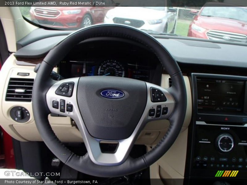 Ruby Red Metallic / Dune 2013 Ford Flex Limited AWD