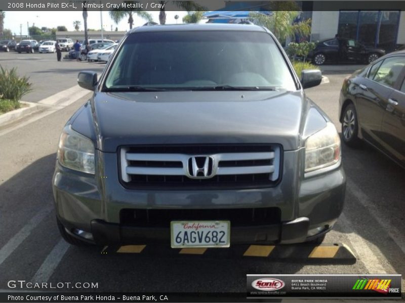 Nimbus Gray Metallic / Gray 2008 Honda Pilot EX-L