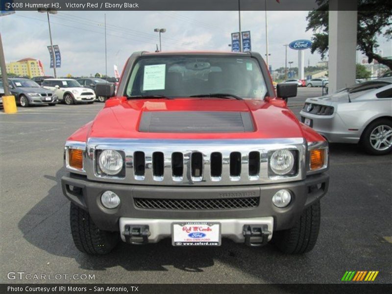 Victory Red / Ebony Black 2008 Hummer H3