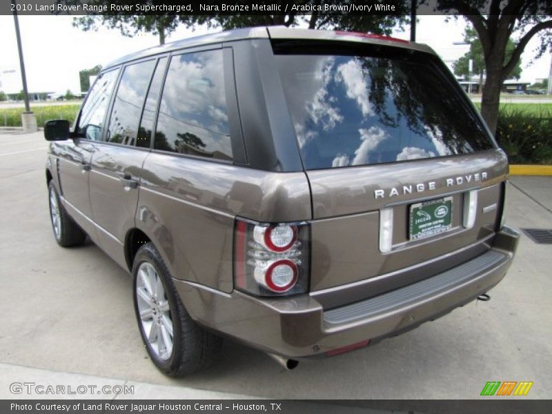 Nara Bronze Metallic / Arabica Brown/Ivory White 2010 Land Rover Range Rover Supercharged