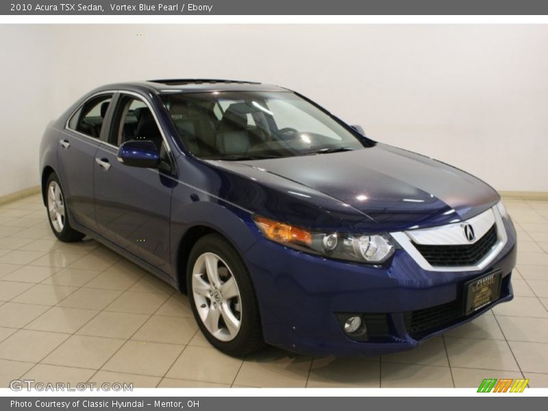 Vortex Blue Pearl / Ebony 2010 Acura TSX Sedan