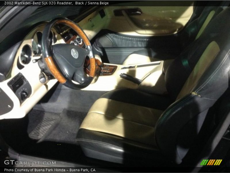 Black / Sienna Beige 2002 Mercedes-Benz SLK 320 Roadster