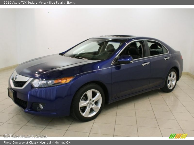 Vortex Blue Pearl / Ebony 2010 Acura TSX Sedan