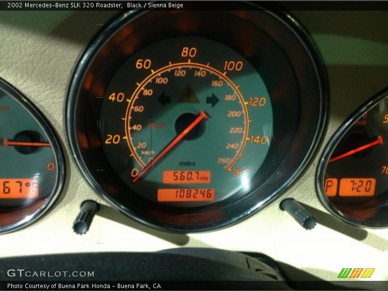 Black / Sienna Beige 2002 Mercedes-Benz SLK 320 Roadster