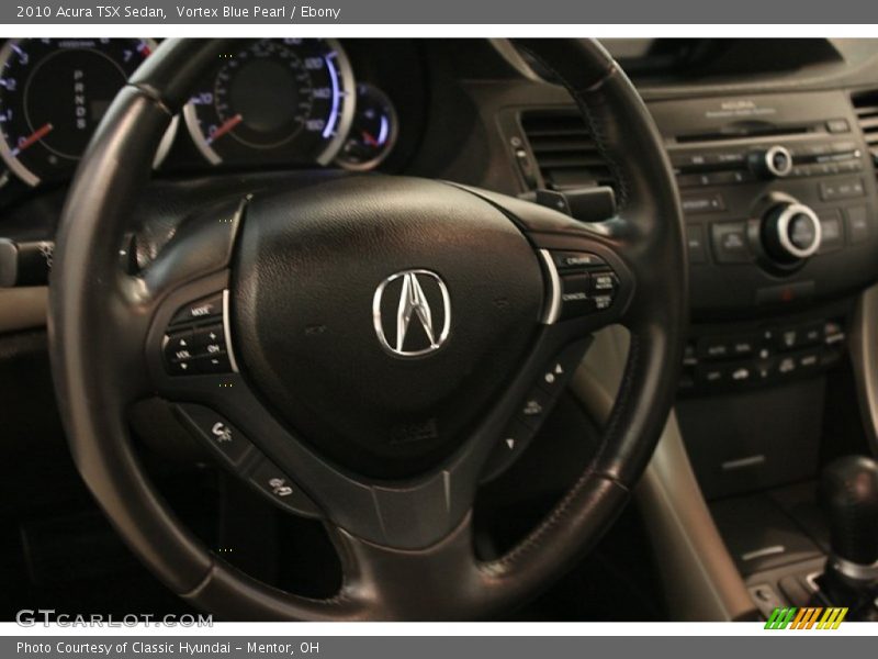 Vortex Blue Pearl / Ebony 2010 Acura TSX Sedan