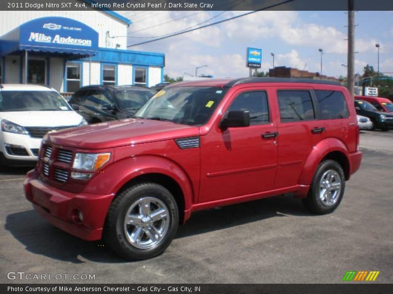 Inferno Red Crystal Pearl / Dark Slate Gray 2011 Dodge Nitro SXT 4x4
