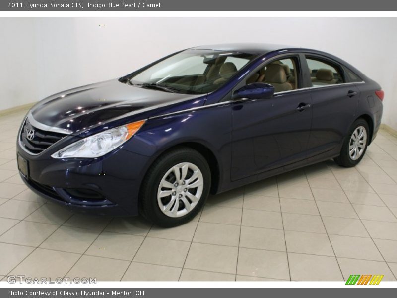 Indigo Blue Pearl / Camel 2011 Hyundai Sonata GLS